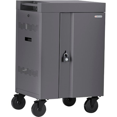 Bretford Fits Up To 20 Devices W/Back Panel, 1.4 W Slots, Charcoal TVCM20PAC-CK